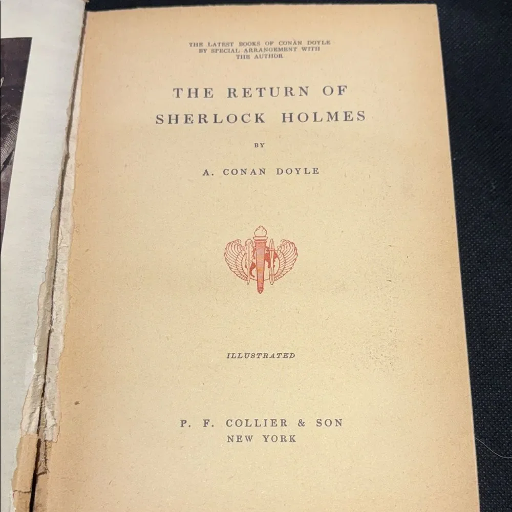 Vintage Red Conan Doyle Book hard cover